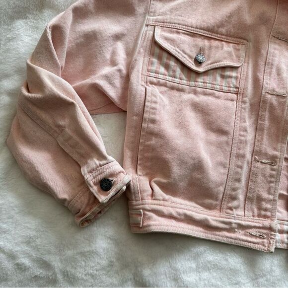 MBD by Bitterman Vintage 80s Pink Denim Jacket Size Medium - Picture 2 of 10